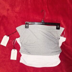 NWT Gray and White Women's Tops size XL